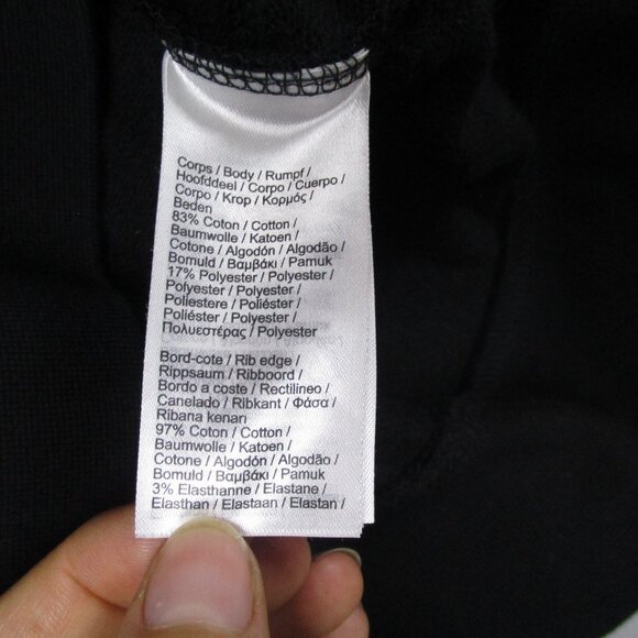 Lacoste Sport Jacket Mens Large Black 4 Lightweight Bi Material Hoodie Full Zip - Picture 7 of 9